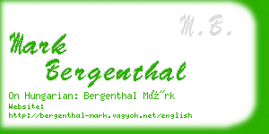 mark bergenthal business card